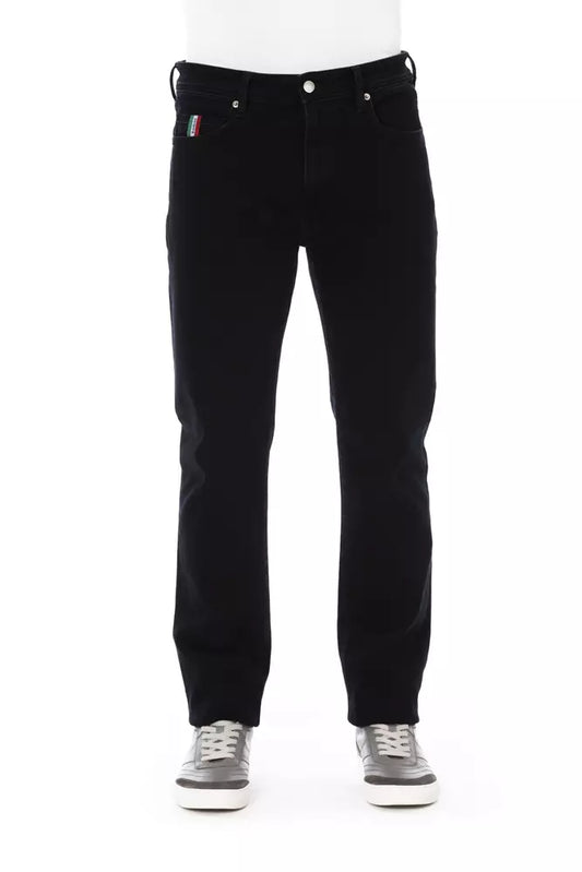 Baldinini Trend Elegant Black Cotton Blend Jeans