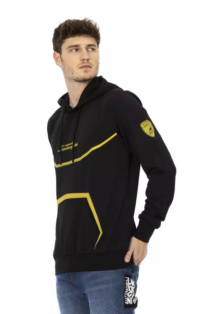 Automobili Lamborghini Sleek Hooded Sweatshirt with Embossed Details