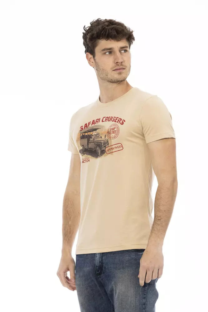 Trussardi Action Beige Short Sleeve Luxury Tee