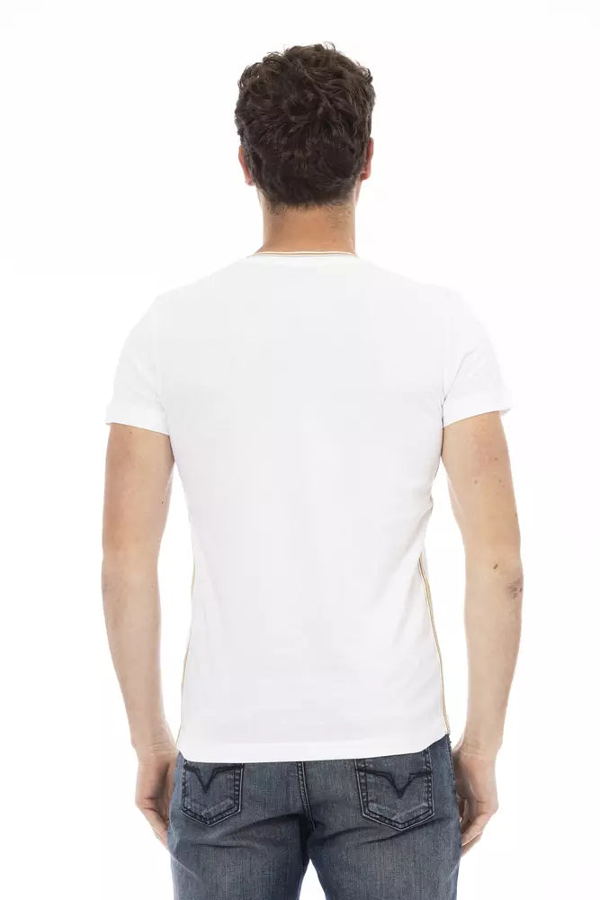 Trussardi Action Elevate Your Casual Style: Short Sleeve V-Neck Tee