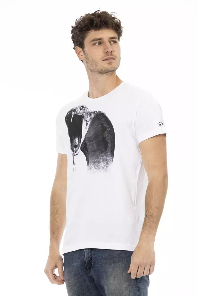 Trussardi Action Elegant White Short Sleeve Tee for Men