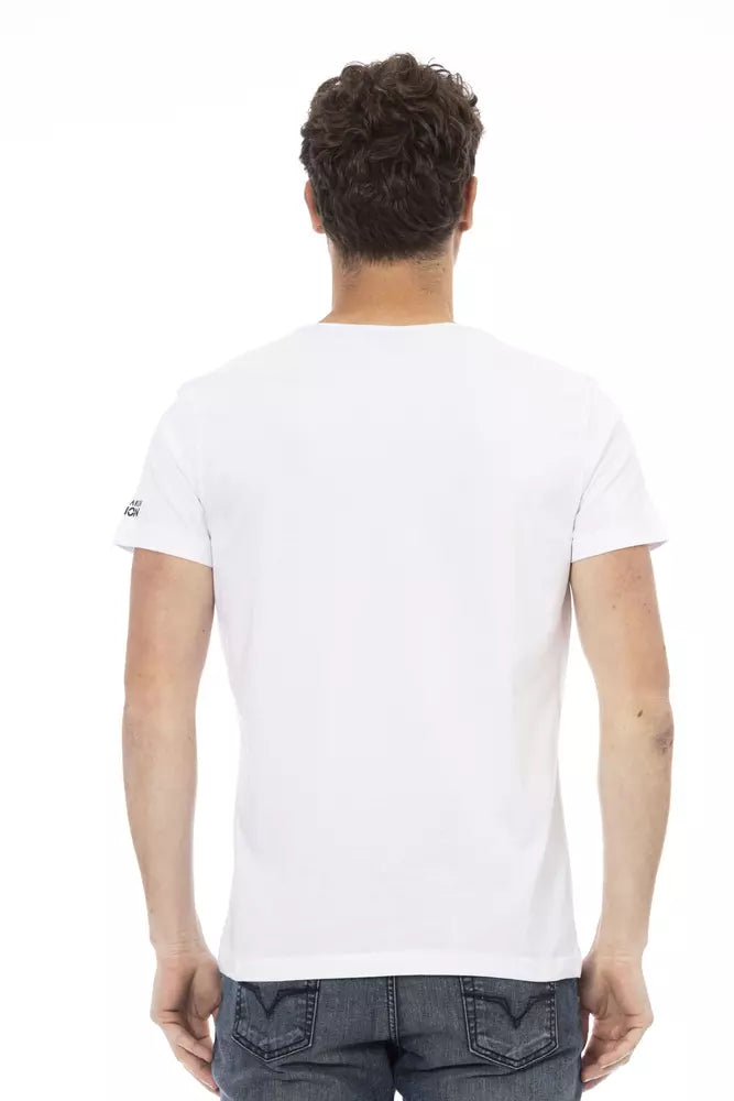 Trussardi Action Elegant White Short Sleeve Tee for Men