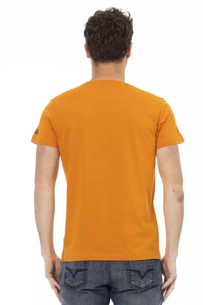 Trussardi Action Orange Short Sleeve Round Neck T-Shirt