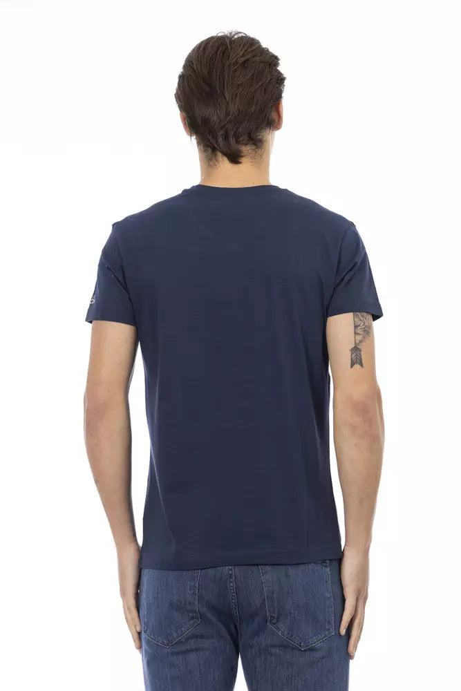 Trussardi Action Chic V-Neck Cotton Blend Tee