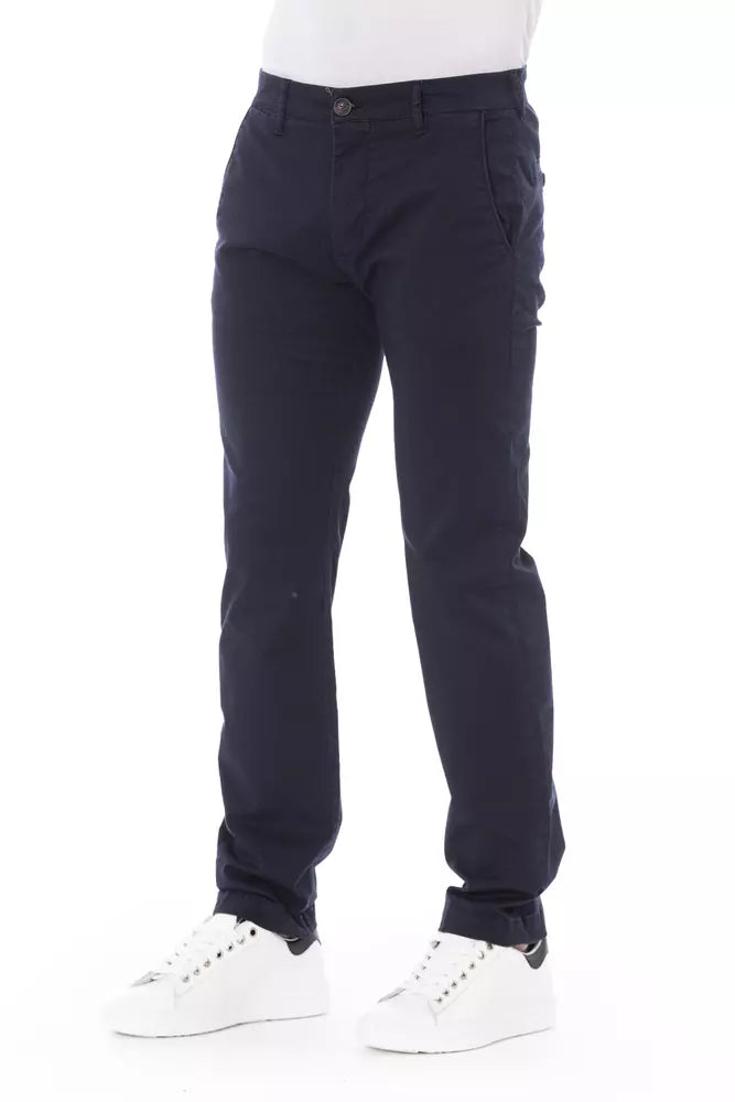 Baldinini Trend Elegant Blue Chino Trousers