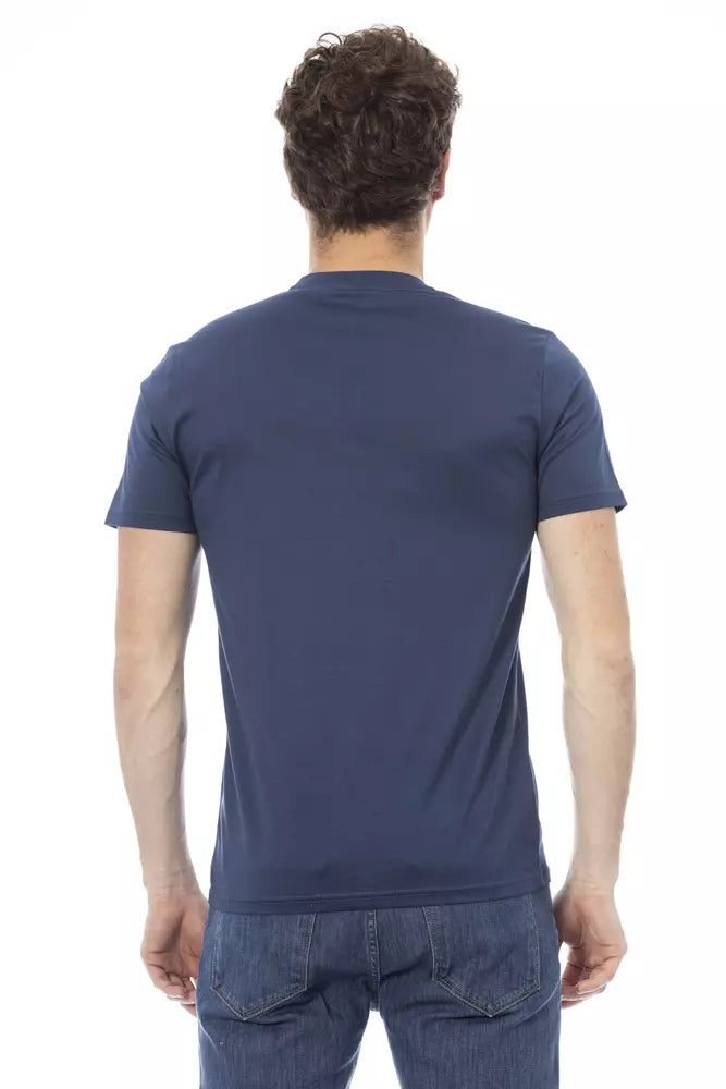 Baldinini Trend Elegant Blue Short Sleeve Round Neck Tee