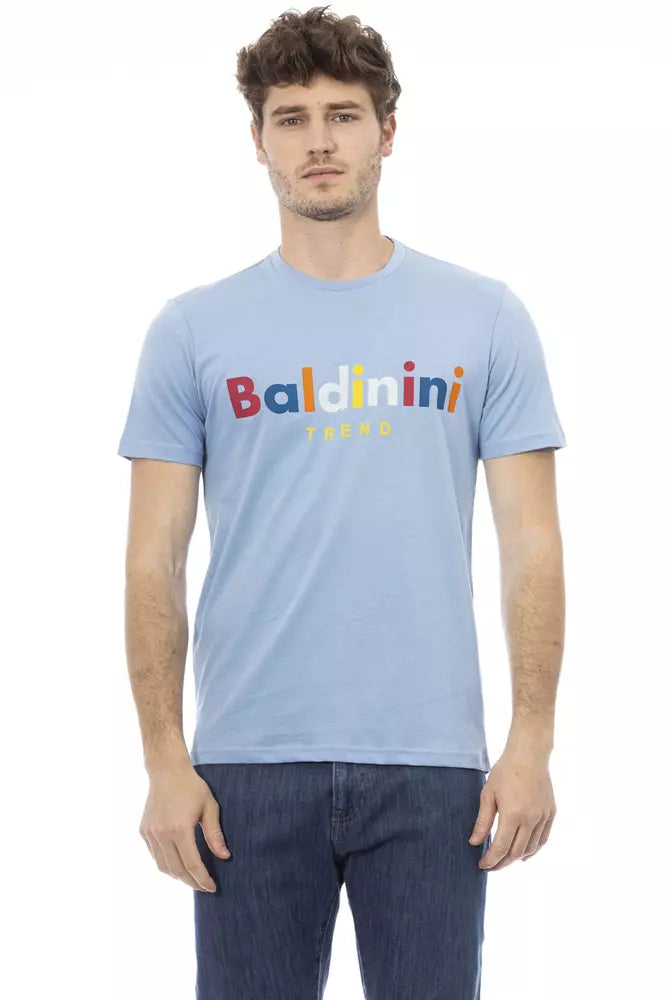 Baldinini Trend Elegant Light Blue Short Sleeve Tee