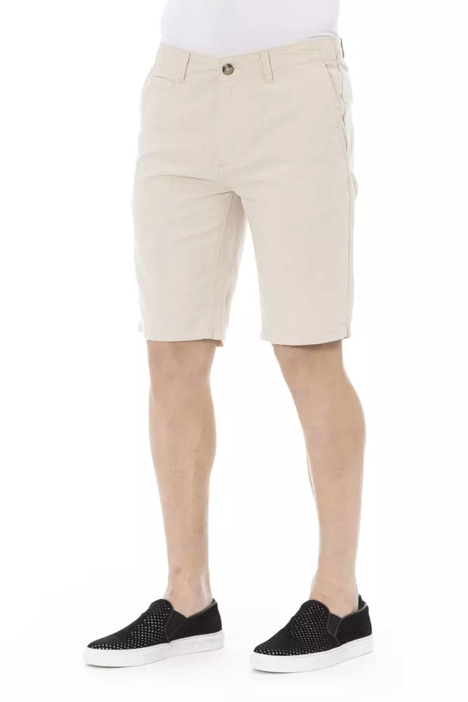 Baldinini Trend Beige Cotton Bermuda Shorts