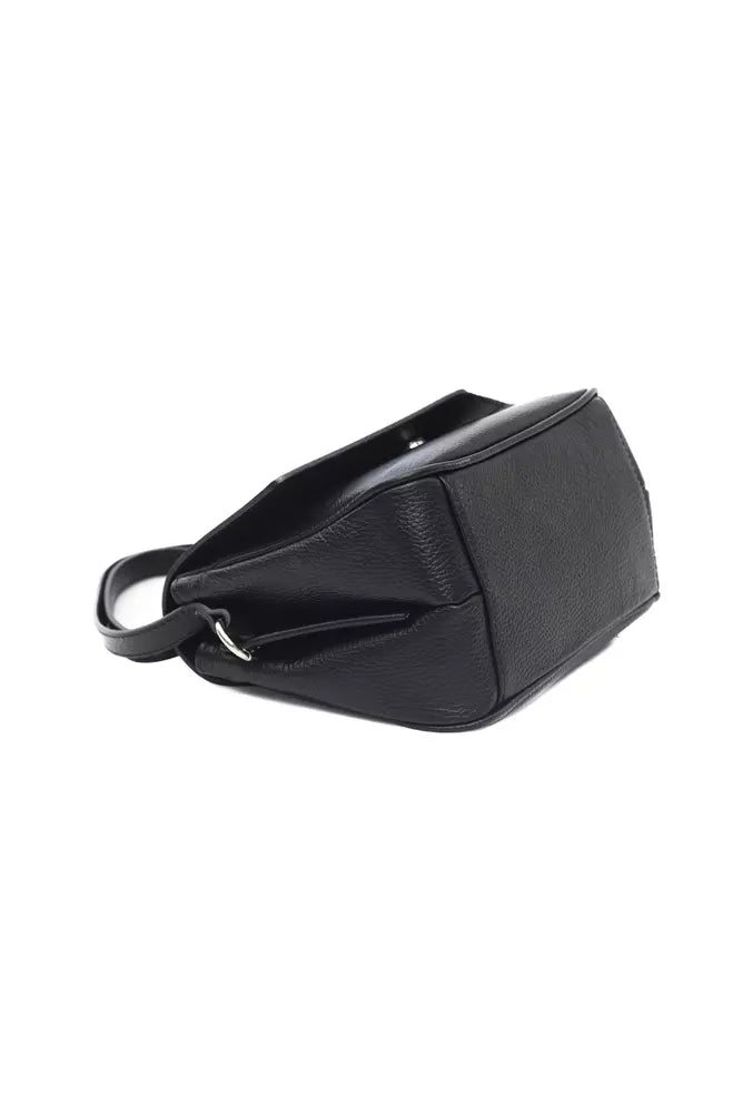 Baldinini Trend Elegant Black Leather Shoulder Bag