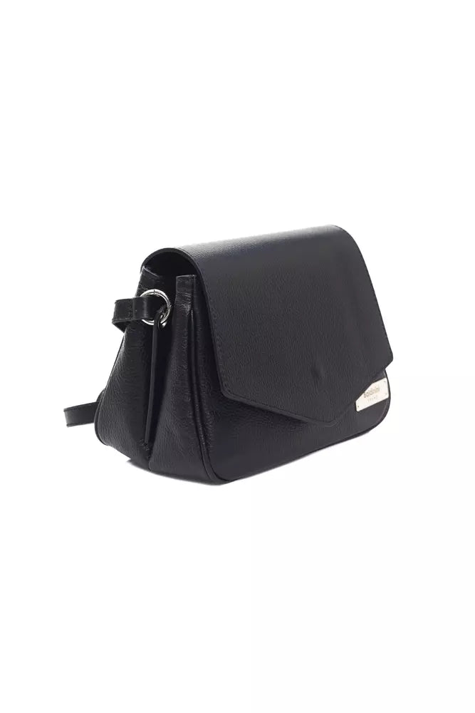 Baldinini Trend Elegant Black Leather Shoulder Bag