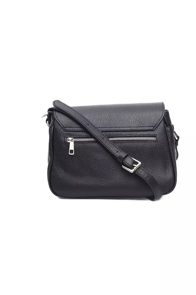 Baldinini Trend Elegant Black Leather Shoulder Bag