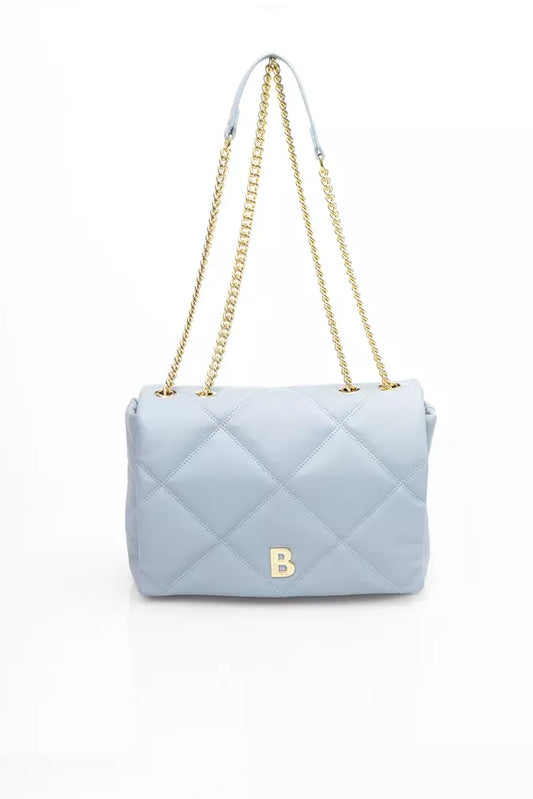 Baldinini Trend Elegant Light Blue Shoulder Flap Bag