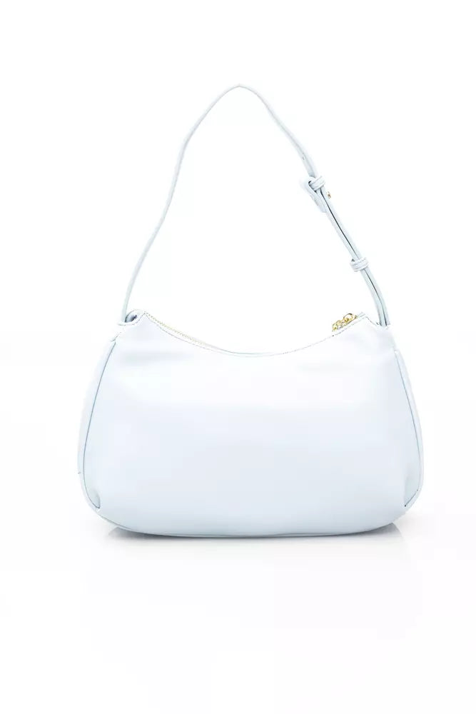 Baldinini Trend Elegant Light Blue Shoulder Bag with Golden Accents