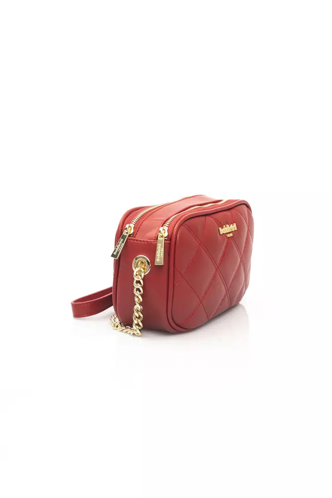 Baldinini Trend Elegant Red Shoulder Bag with Golden Accents