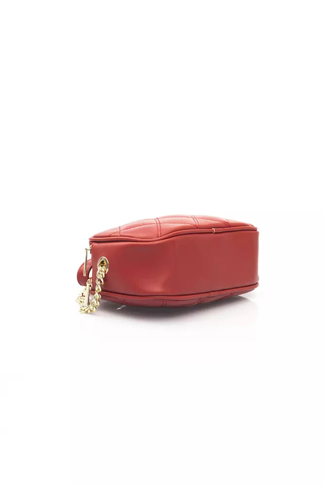 Baldinini Trend Elegant Red Shoulder Bag with Golden Accents