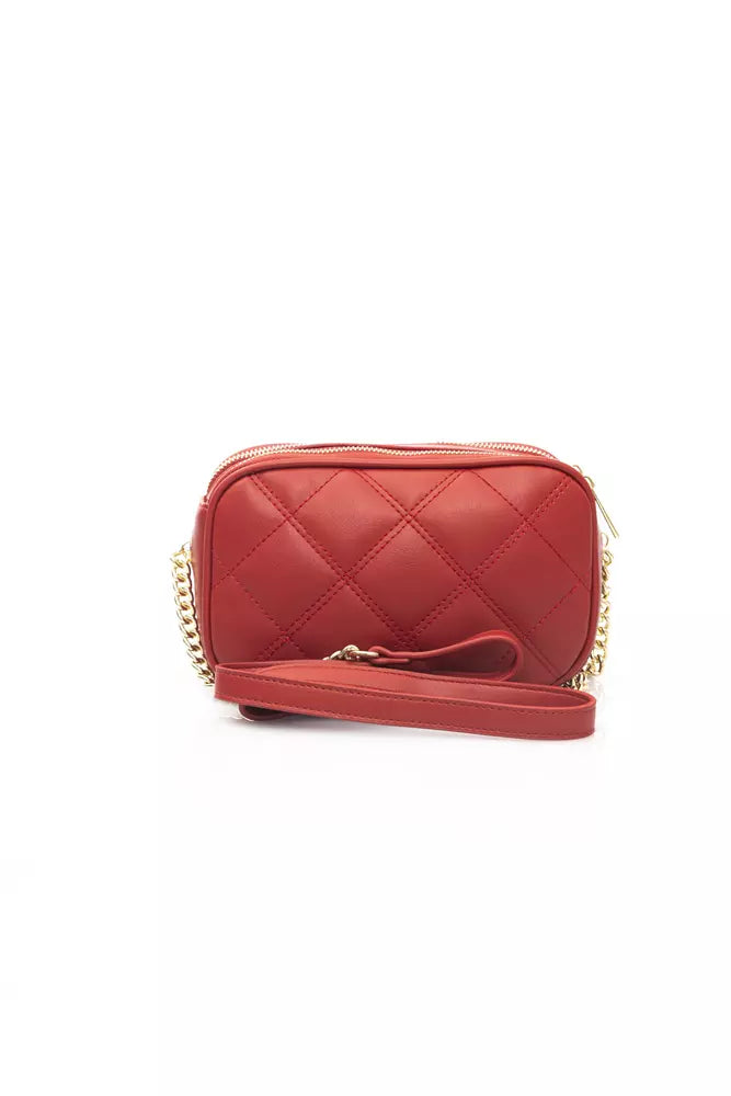 Baldinini Trend Elegant Red Shoulder Bag with Golden Accents