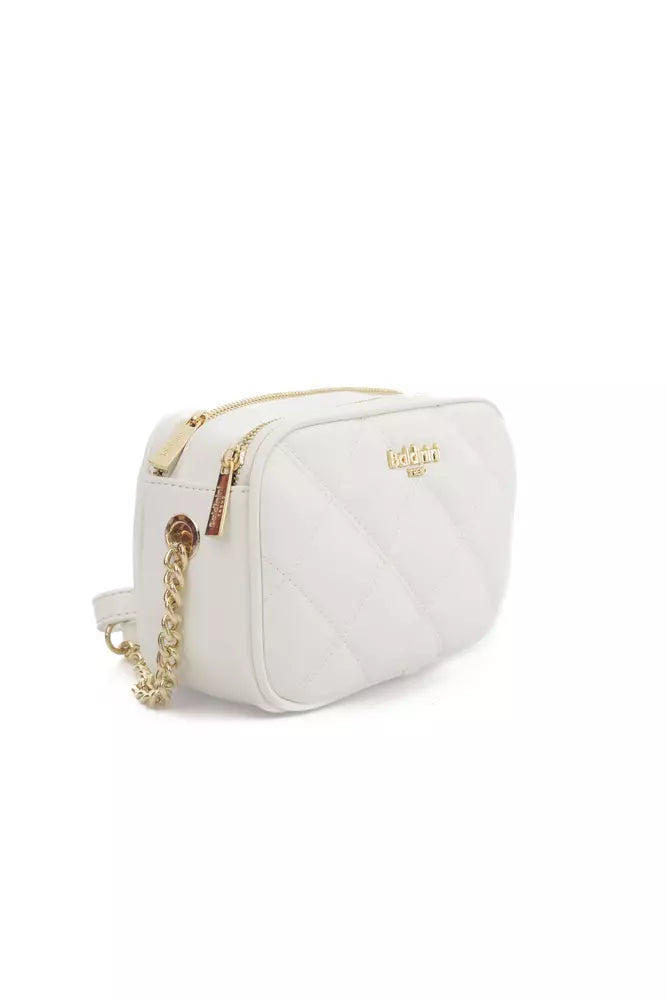 Baldinini Trend Elegant White Double Compartment Shoulder Bag