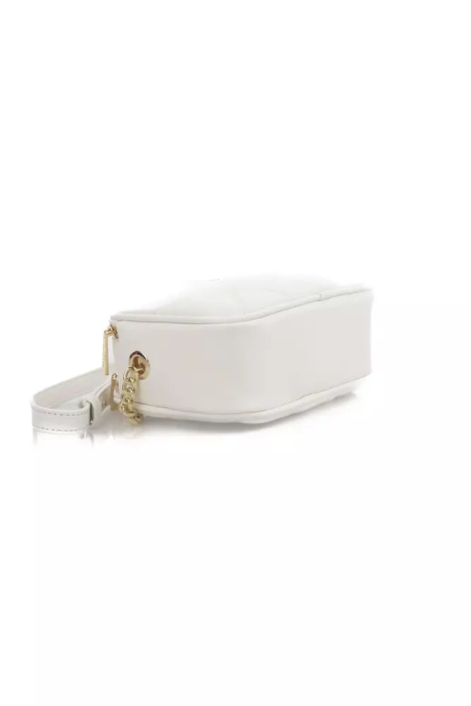 Baldinini Trend Elegant White Double Compartment Shoulder Bag