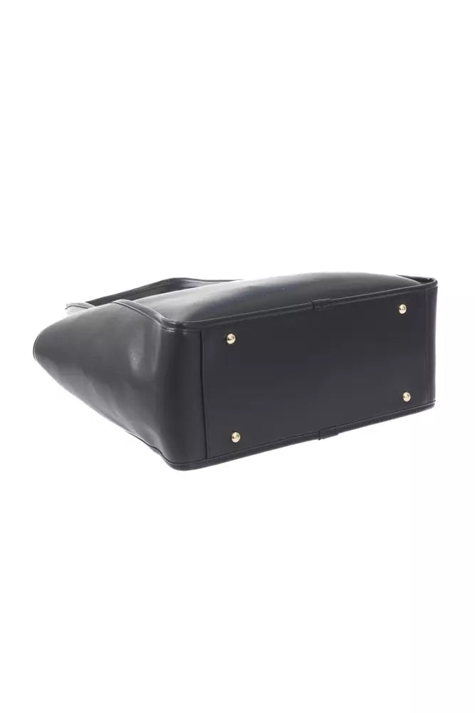 Baldinini Trend Elegant Black Magnetic Closure Handbag