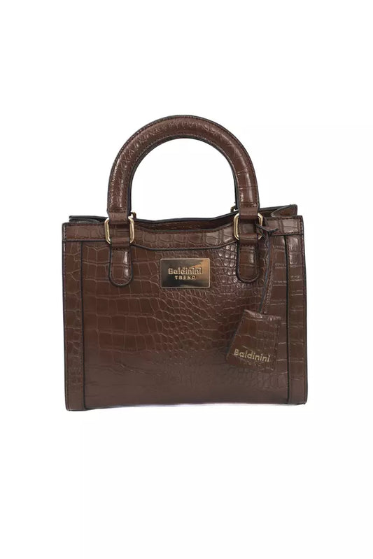 Baldinini Trend Elegant Brown Shoulder Bag with Golden Accents