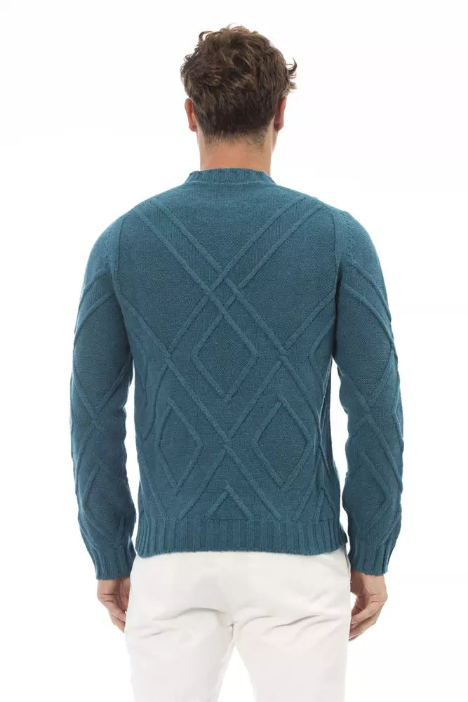 Alpha Studio Teal Crewneck Luxe Sweater