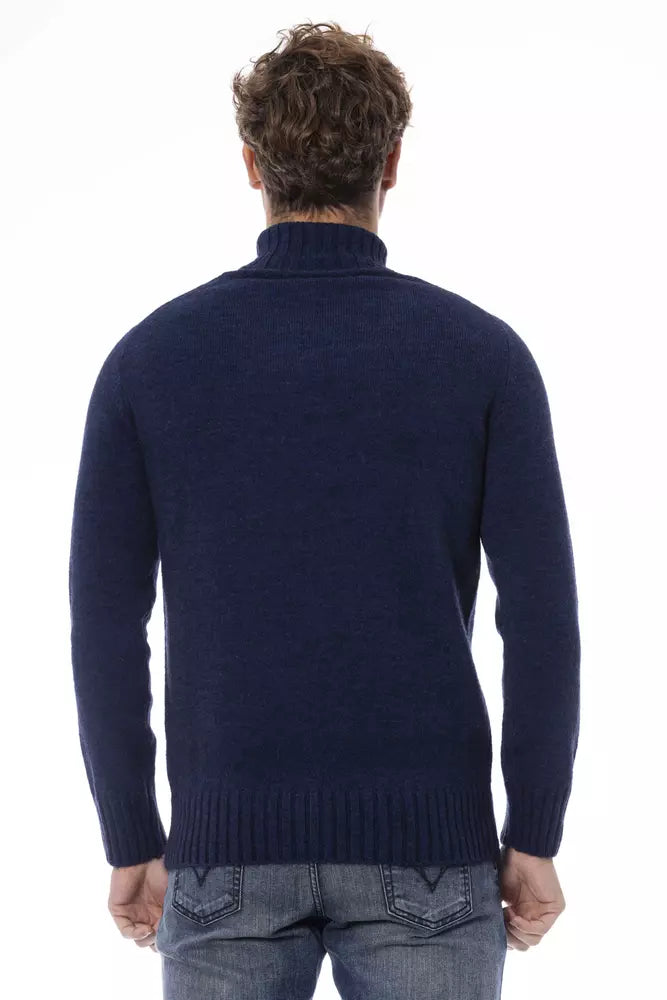 Distretto12 Elegant Turtleneck Sweater in Blue