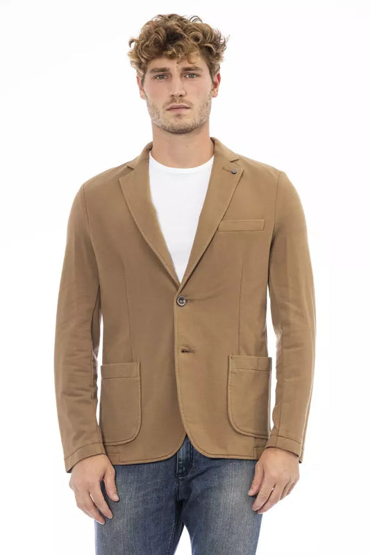 Distretto12 Classic Brown Cotton Blend Jacket