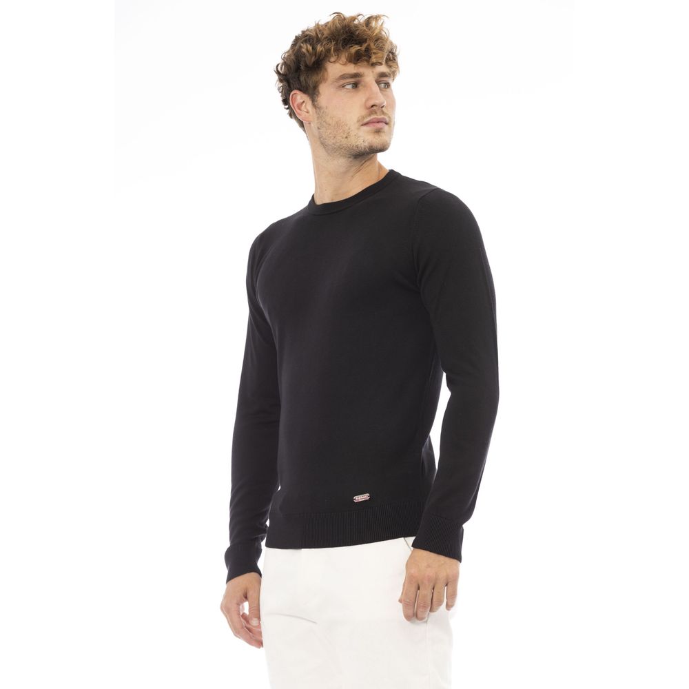 Baldinini Trend Elegant Black Crew Neck Cashmere Sweater