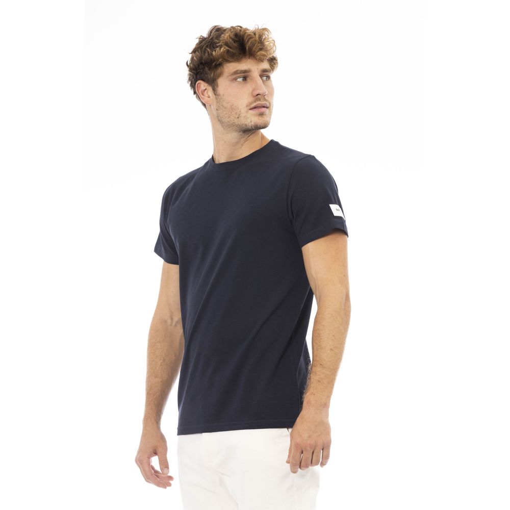 Baldinini Trend Sleek Blue Cotton Crew Neck Tee