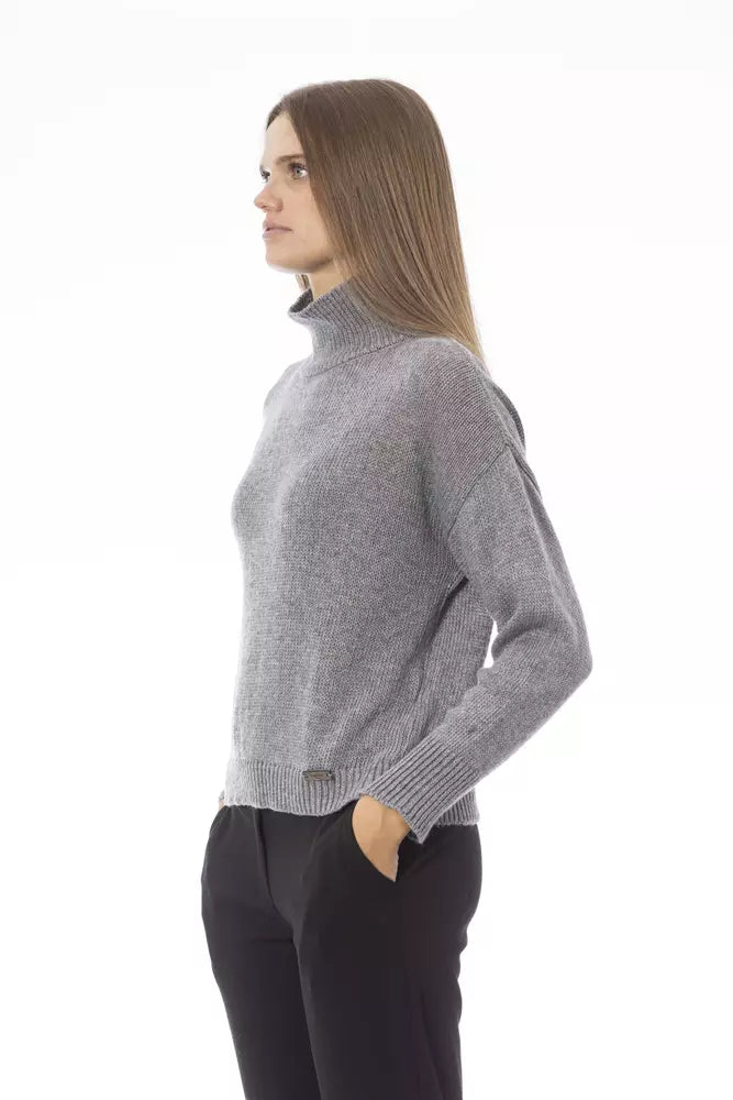 Baldinini Trend Volcano Neck Cozy Knit Sweater