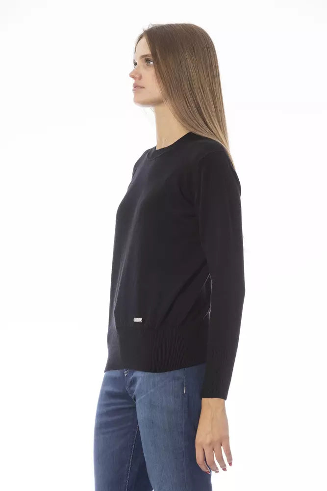 Baldinini Trend Elegant Crew Neck Wool-Cashmere Sweater