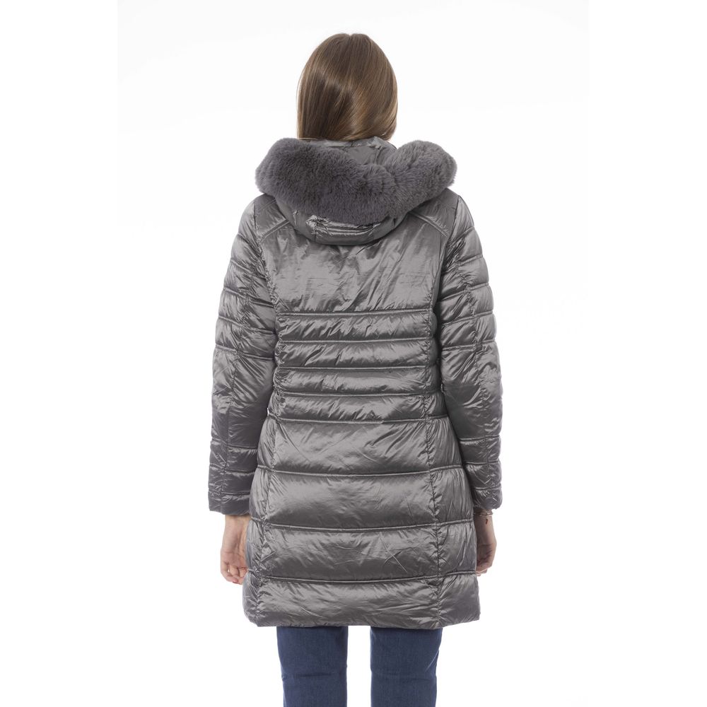 Baldinini Trend Elegant Gray Down Jacket for Sophisticated Warmth