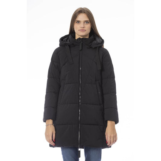 Baldinini Trend Elegant Black Down Jacket for Chic Warmth