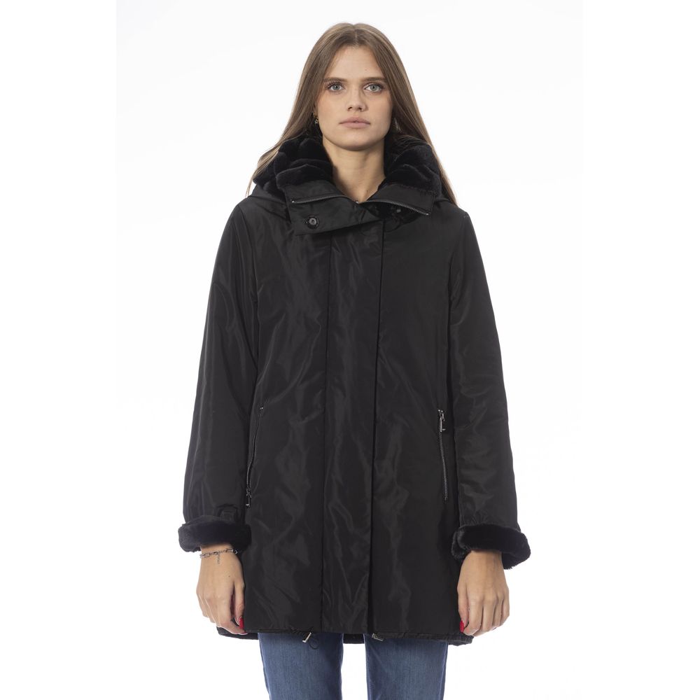 Baldinini Trend Reversible Hooded Black Jacket - Chic and Versatile