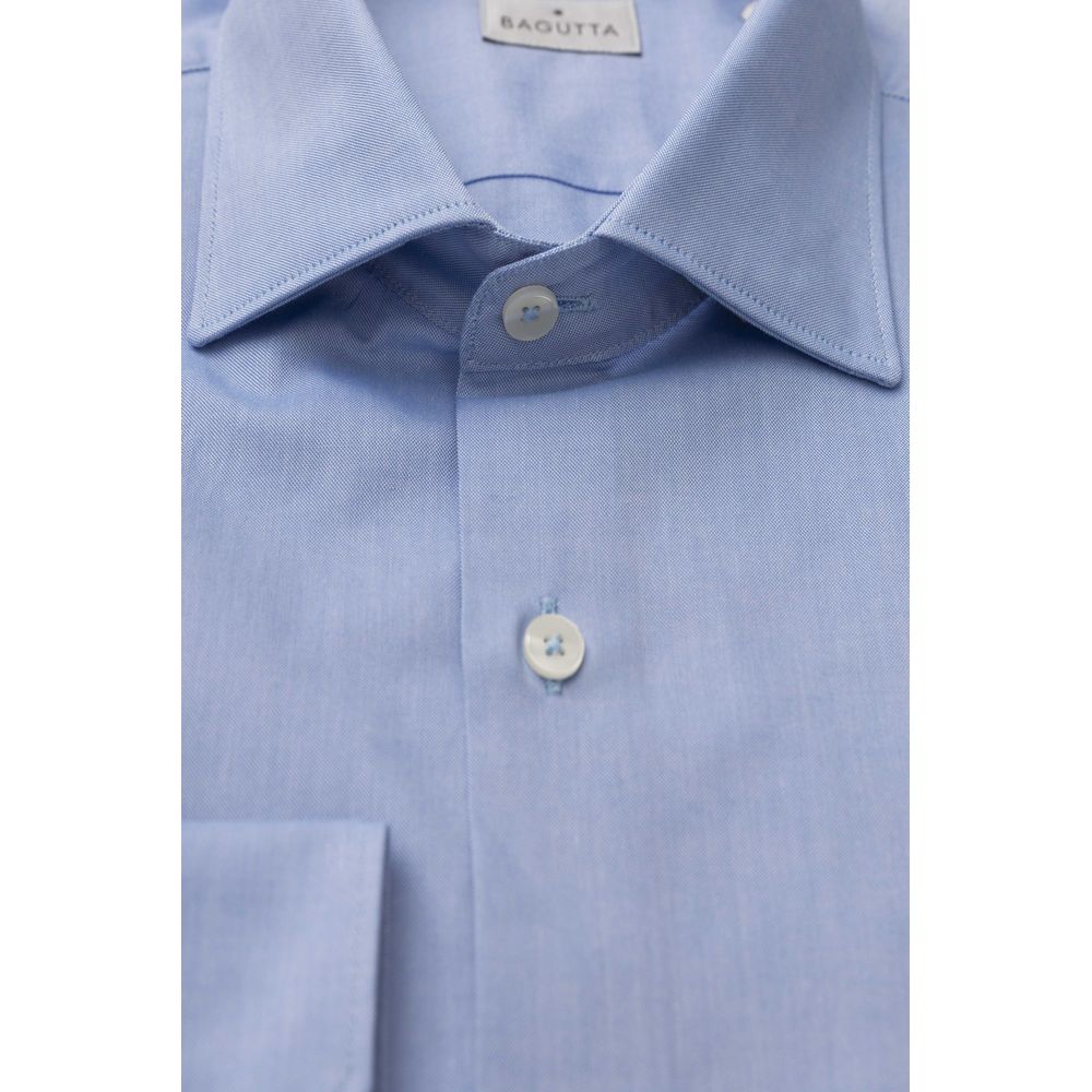 Bagutta Elegant Light Blue Cotton Shirt for Men