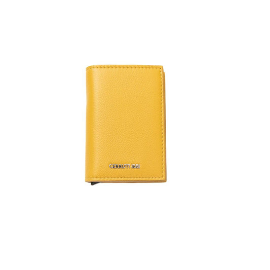 Cerruti 1881 Elegant Yellow Leather Wallet