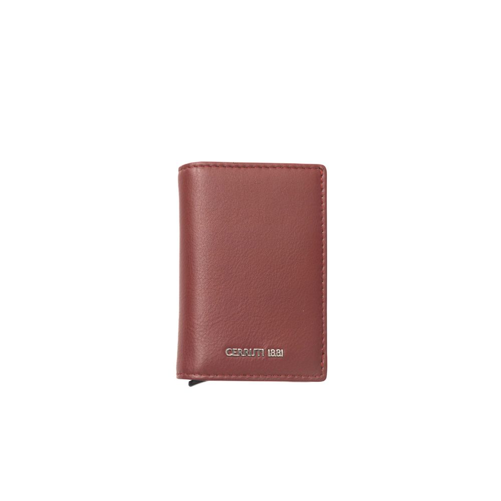 Cerruti 1881 Elegant Red Calf Leather Wallet