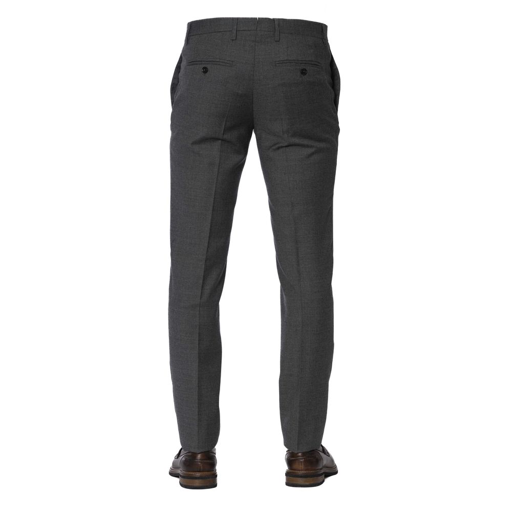 Trussardi Elegant Gray Trousers with Tailored Finish