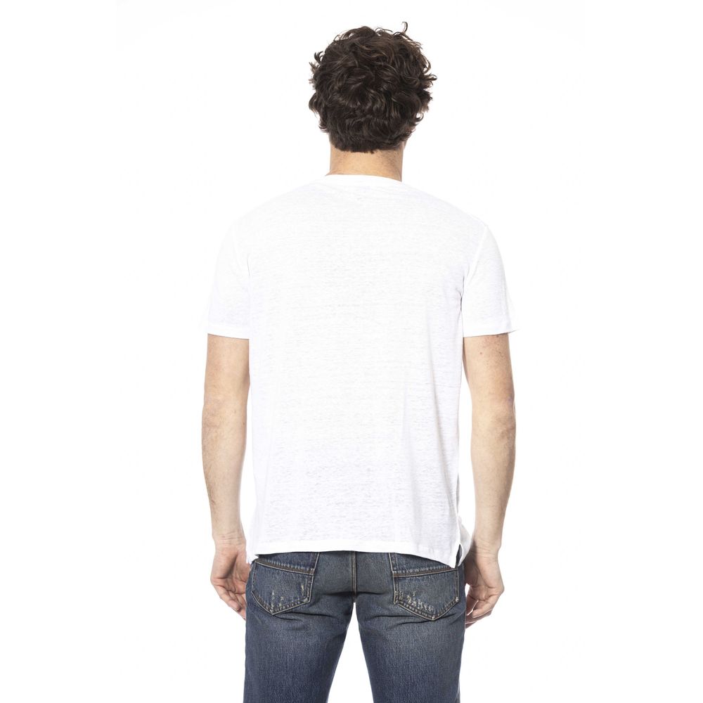 Distretto12 White Crew Neck Cotton Tee