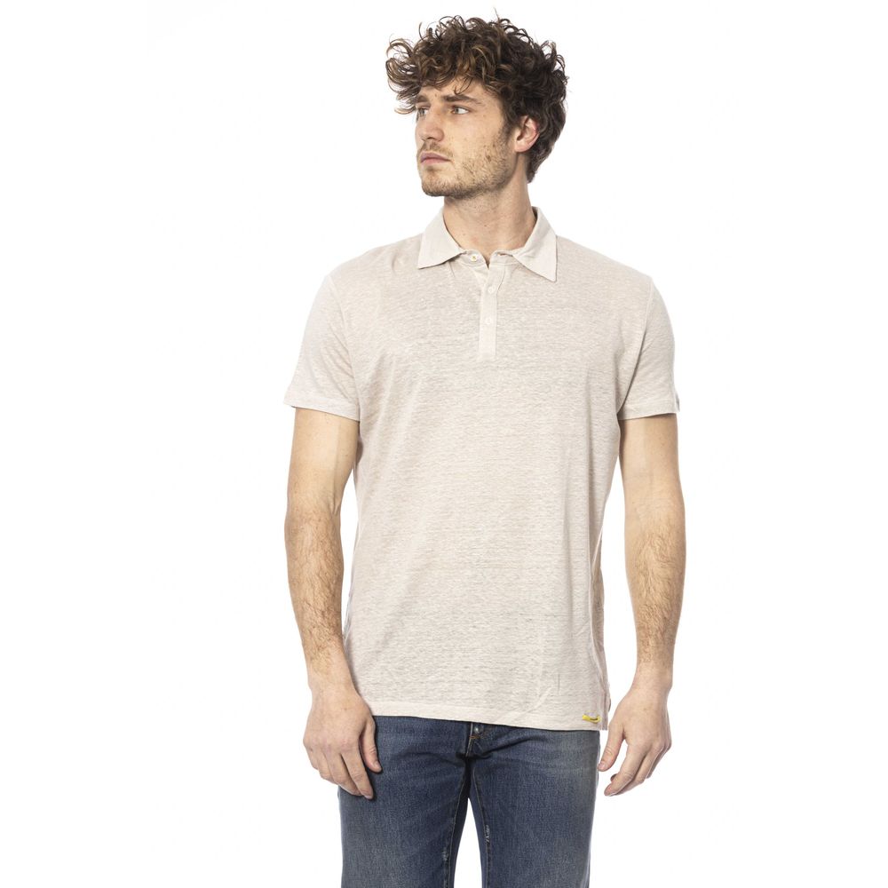 Distretto12 Elegant Beige Cotton Polo: Timeless Style