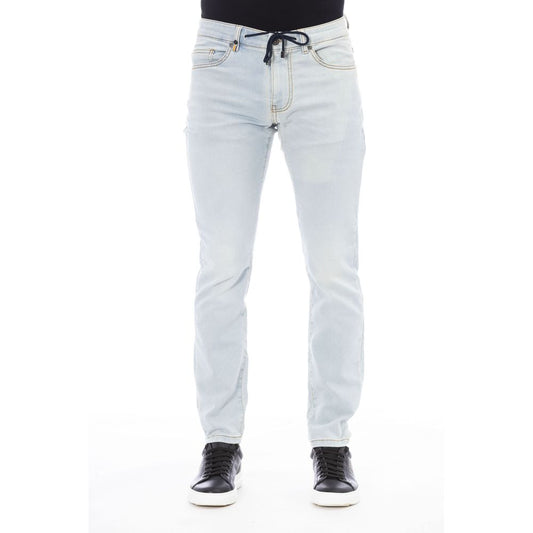 Distretto12 Elegant Light Blue Men's Slim Fit Jeans