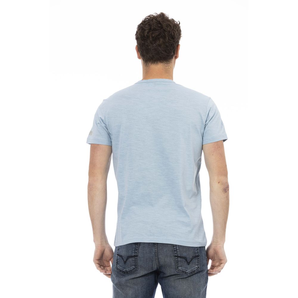 Trussardi Action Elegant Light Blue Cotton Tee for Men