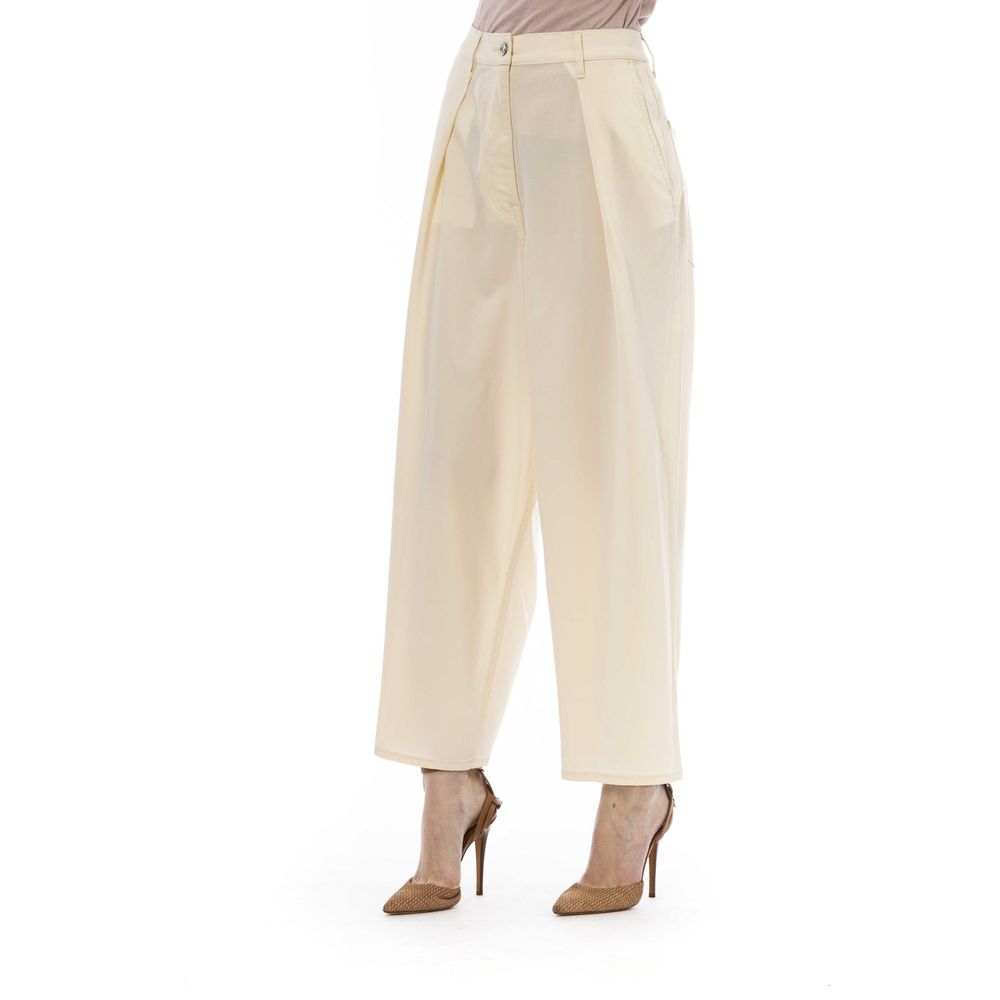 Jacob Cohen Chic Beige Wool Blend Trousers