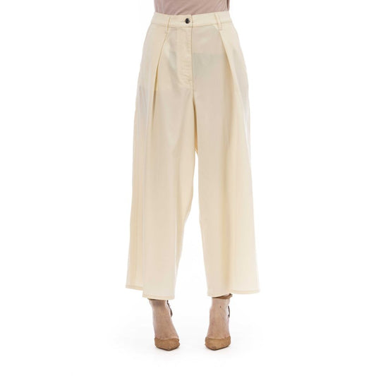 Jacob Cohen Chic Beige Wool Blend Trousers