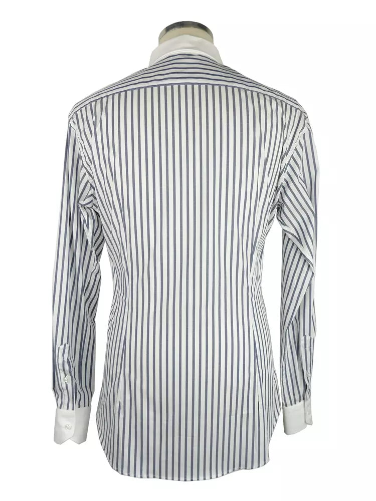 Made in Italy Elegant Striped Milano Cotton Shirt