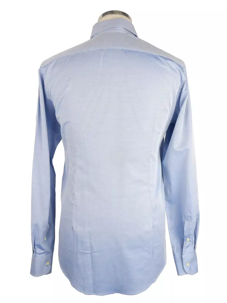 Made in Italy Elegant Light Blue Milano Shirt