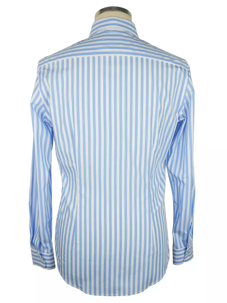 Made in Italy Elegant Striped Milano Cotton Shirt