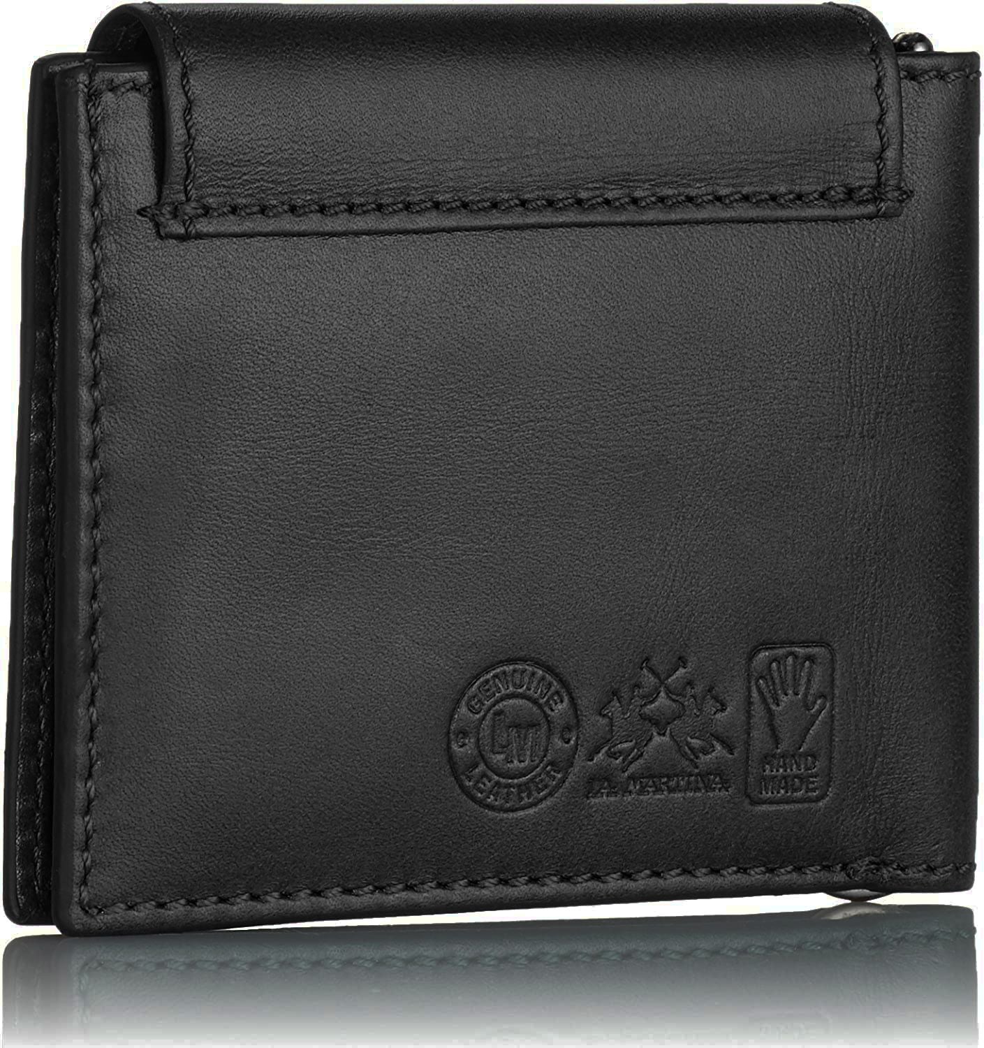 La Martina Sleek Black Luxury Leather Wallet