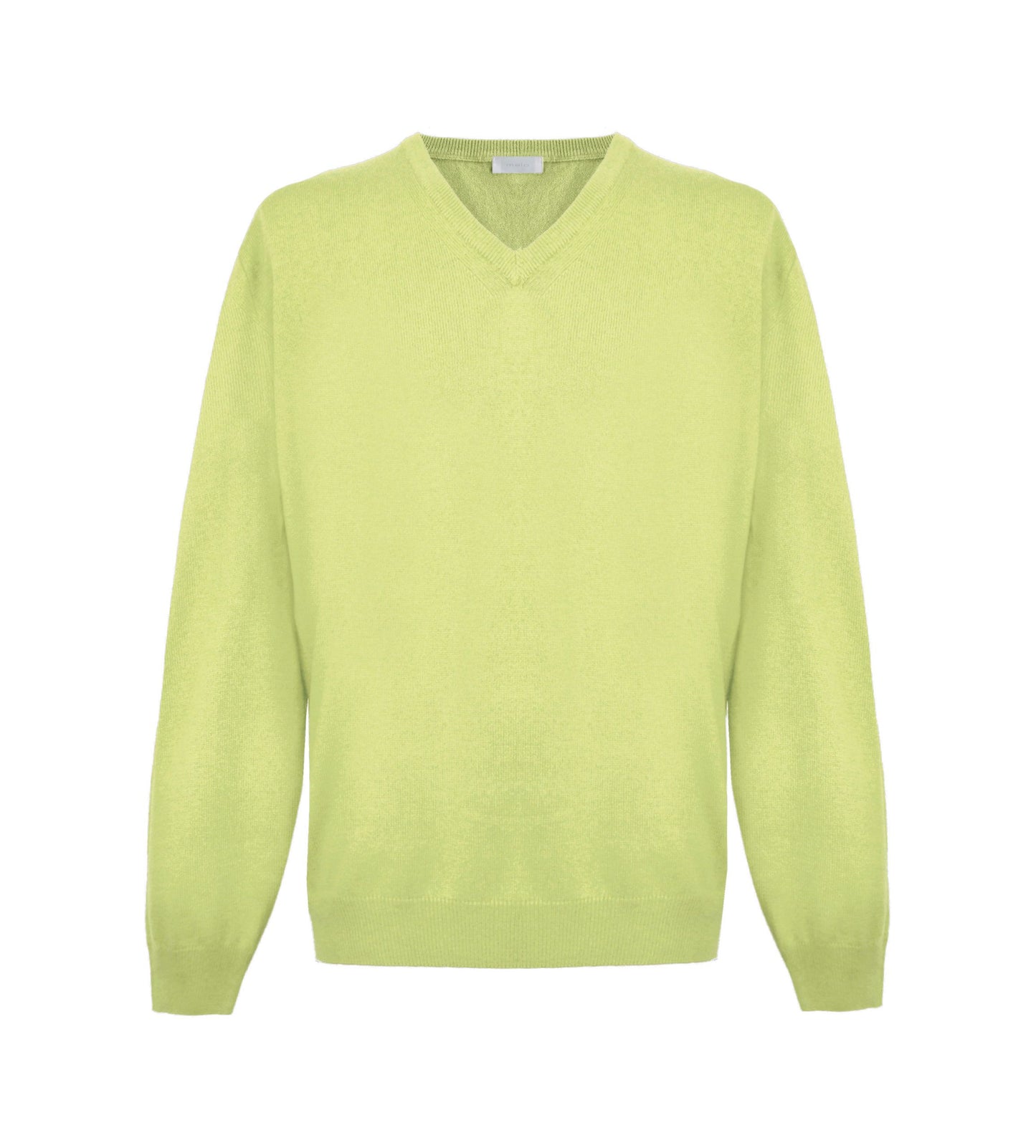 Malo Elegant Yellow Cashmere V-Neck Sweater