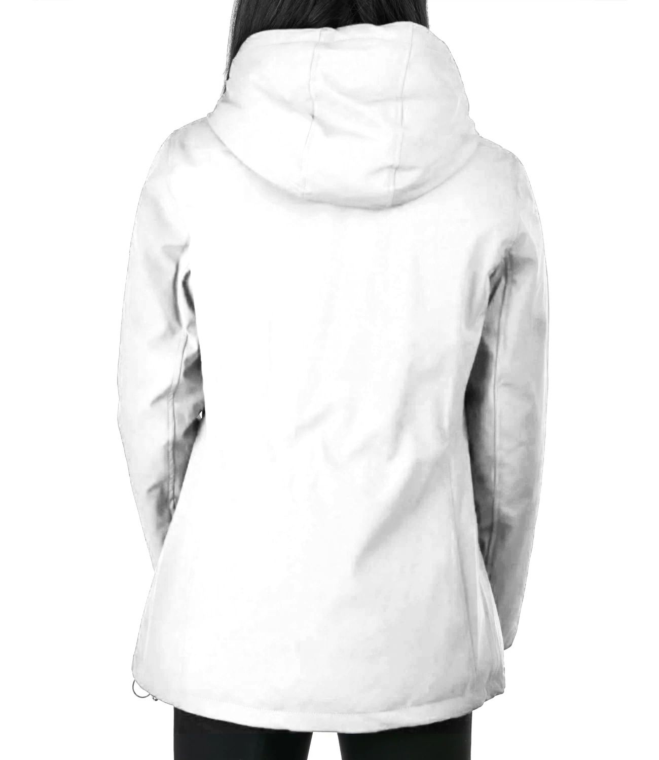 Yes Zee Chic White Hooded Down Jacket for Women